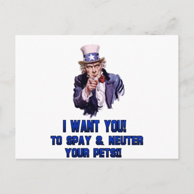 uncle sam blue postcard (Front)