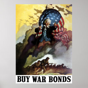 Uncle Sam -- Buy War Bonds Poster