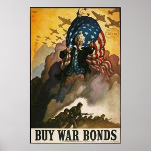 Uncle Sam: Buy War Bonds Poster