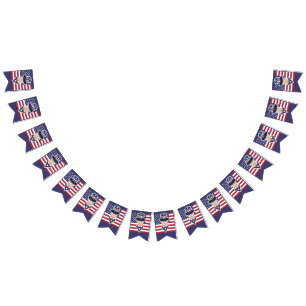 Uncle Sam cartoon Bunting Flags