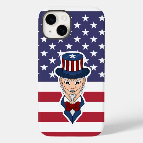 Uncle Sam cartoon Case_Mate iPhone 14 Case