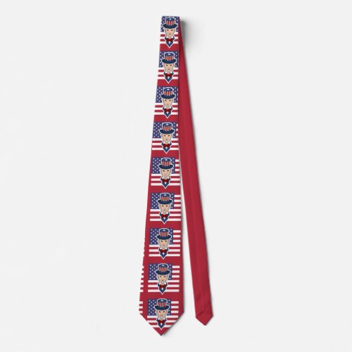 Uncle Sam cartoon Neck Tie