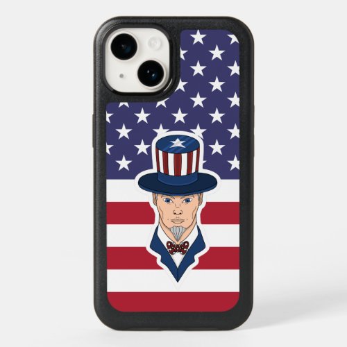 Uncle Sam cartoon OtterBox iPhone 14 Case