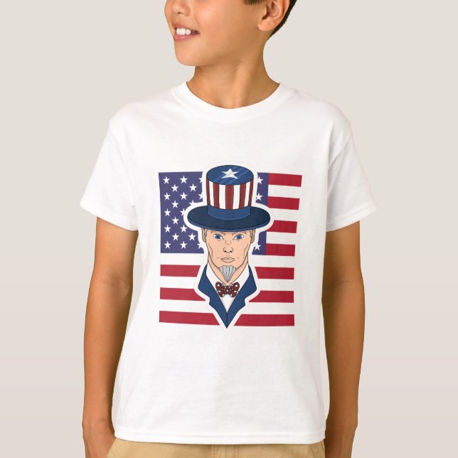 Uncle Sam cartoon T-Shirt (Front)