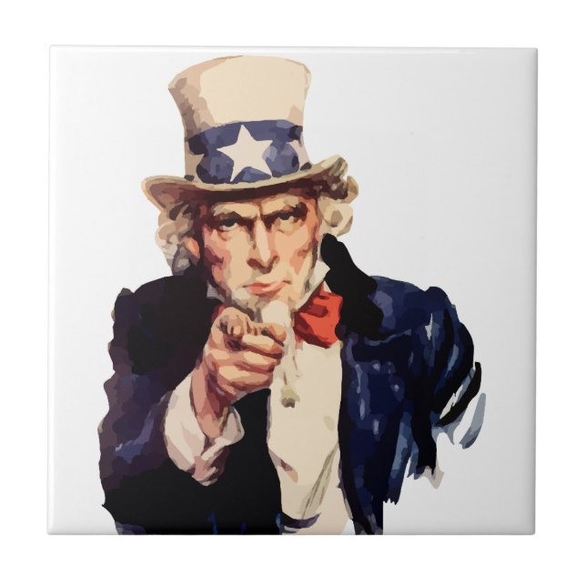 Uncle Sam Ceramic Tile (Front)