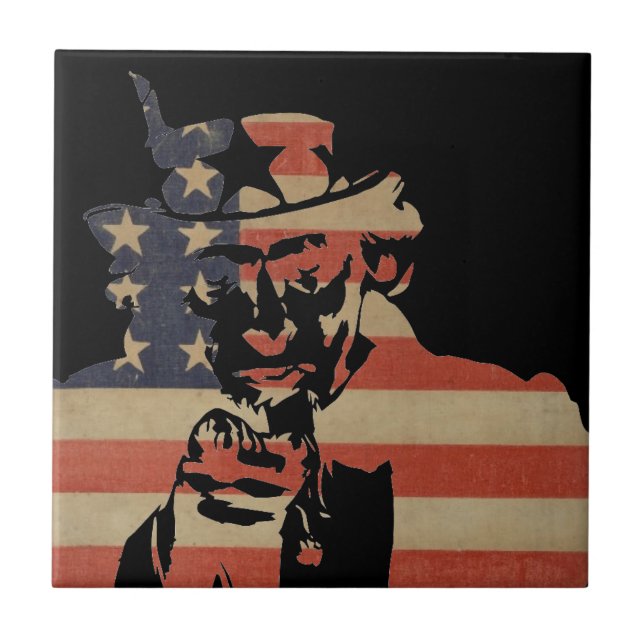 Uncle Sam Ceramic Tile (Front)