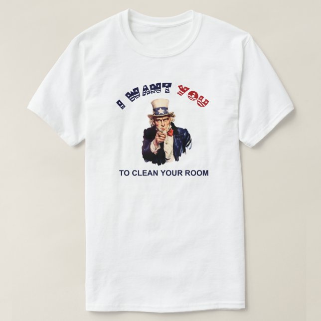 Uncle Sam Clean Your Room T-Shirt (Design Front)