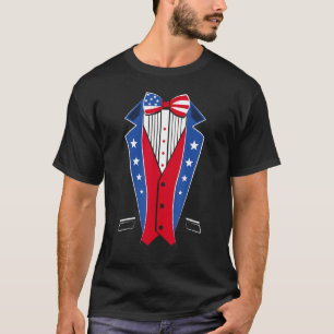 Uncle Sam Costume Hat American USA Flag Fourth 4th T-Shirt