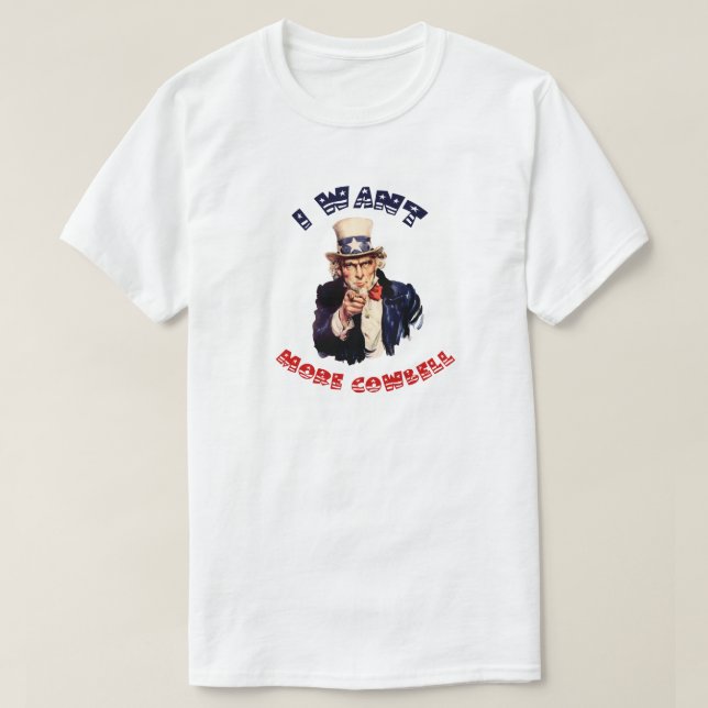 Uncle Sam Cowbell T-Shirt (Design Front)