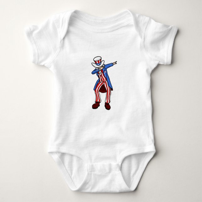 Uncle Sam Dab Baby Bodysuit (Front)