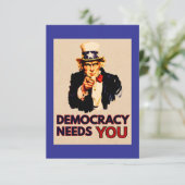Uncle Sam 'Democracy Needs You'  (Standing Front)