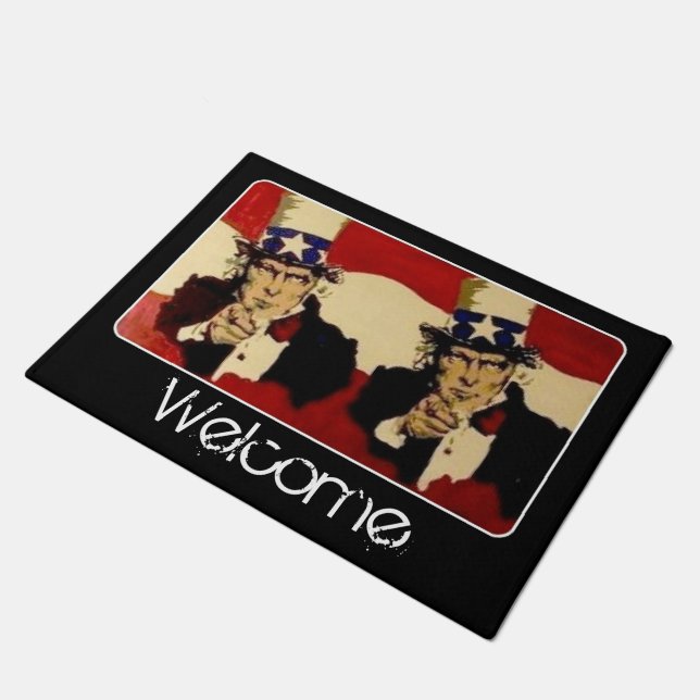 'Uncle Sam (Double)' on a Doormat (Angled)