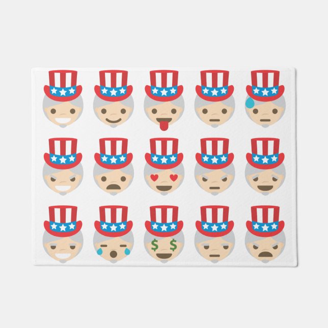 uncle sam emoji doormat door mat (Front)