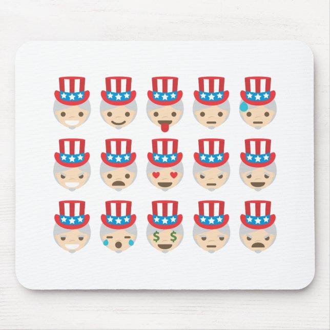 uncle sam emoji mouse pad (Front)