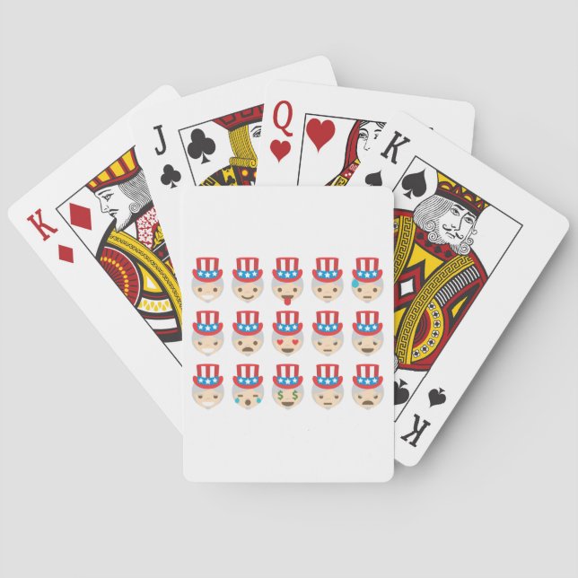 uncle sam emoji poker cards (Back)