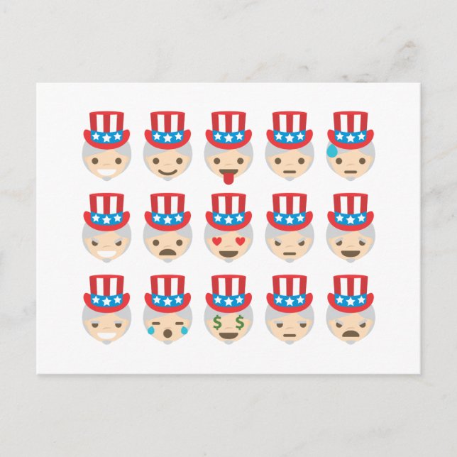 uncle sam emoji postcard (Front)