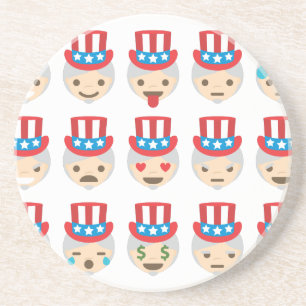 uncle sam emoji sandstone coaster