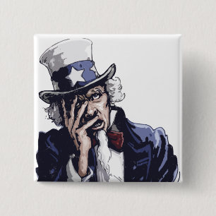 Uncle Sam Facepalm Pinback Button