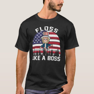 UNCLE SAM Floss Like A Boss TShirt Flossing 4th of