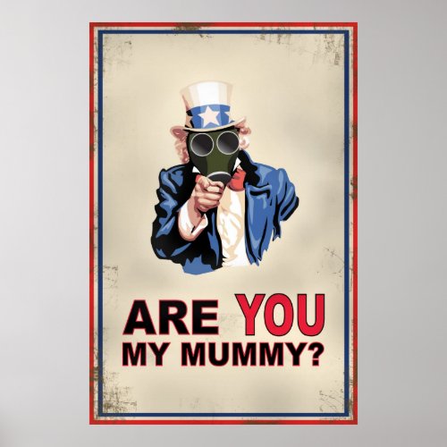 Uncle Sam Gas Mask Poster