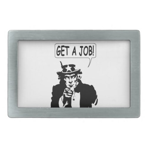 Uncle Sam Get A Job Belt Buckle