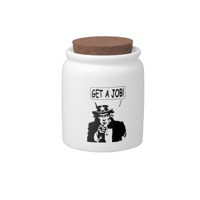 Uncle Sam Get A Job Candy Jar (Front)