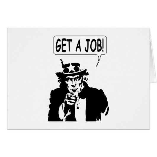 Uncle Sam Get A Job Cards (Front Horizontal)