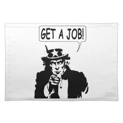 Uncle Sam Get A Job Cloth Placemat