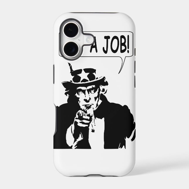 Uncle Sam Get A Job Iphone Case (Back)