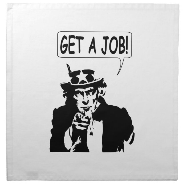Uncle Sam Get A Job Napkin (Front)