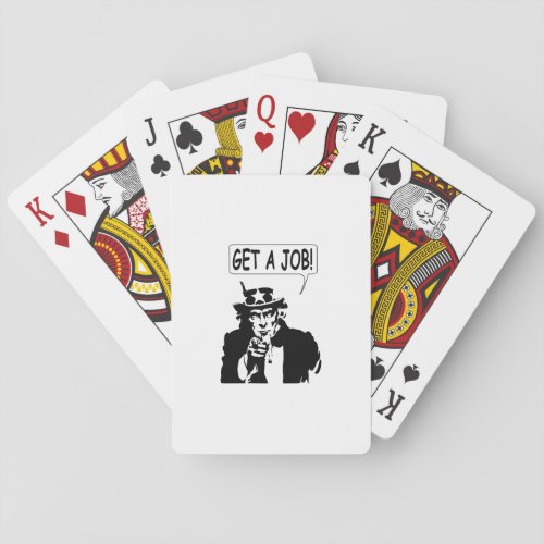 Uncle Sam Get A Job Poker Cards