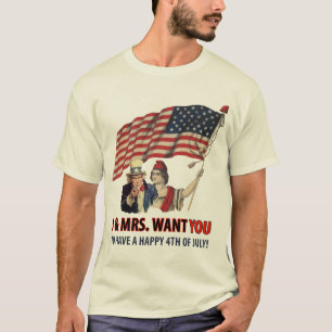 Uncle Sam Greetings For The Fourth T-Shirt