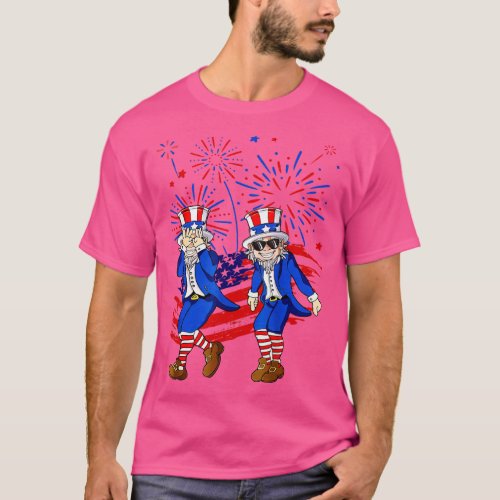 Uncle Sam Griddy Dance Funny 4th of July Independe T_Shirt