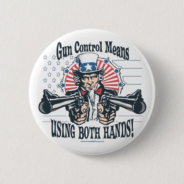 Uncle Sam Gun Control Button (Front)