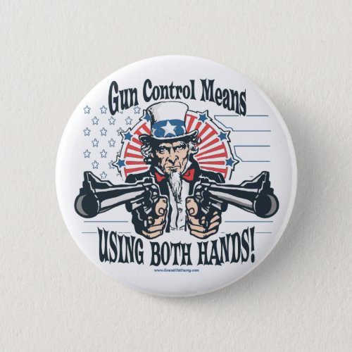 Uncle Sam Gun Control Button