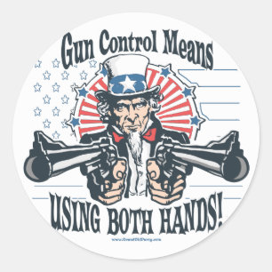Uncle Sam Gun Control Sticker
