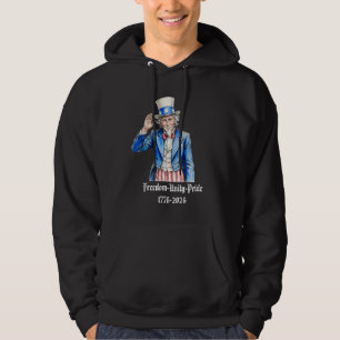 Uncle Sam Happy 4th of July Patriotic Hoodie