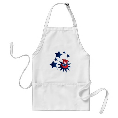 Uncle Sam hat and stars Adult Apron