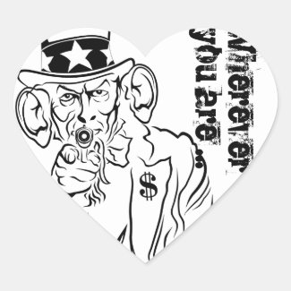 Uncle SAM Heart Sticker