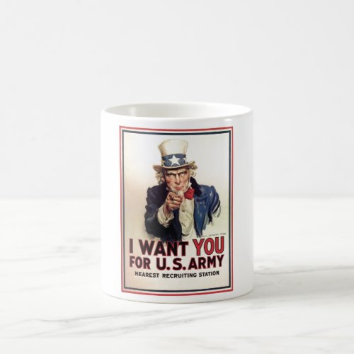 Uncle Sam I Want You For US Army Coffee Mug