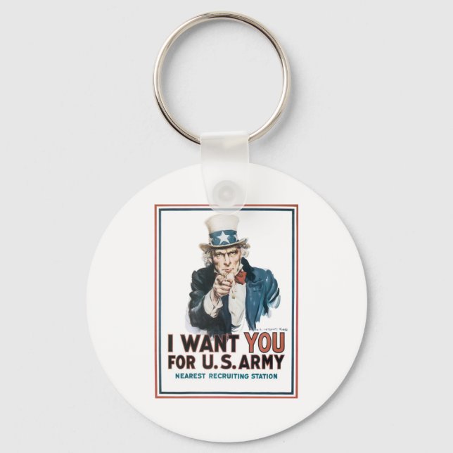Uncle Sam "I Want YOU!" Keychain (Front)