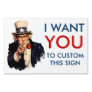 Uncle Sam "I Want You" Personalized Yard Signs