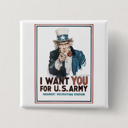 Uncle Sam I Want YOU Pinback Button