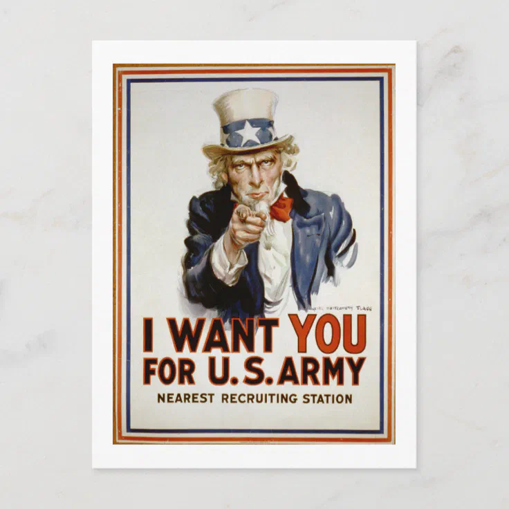 Uncle Sam I Want You Postcard Zazzle