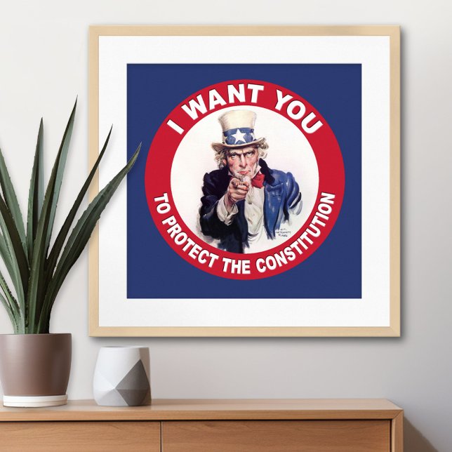 Uncle Sam: I WANT YOU... Poster (Patriotic Poster)
