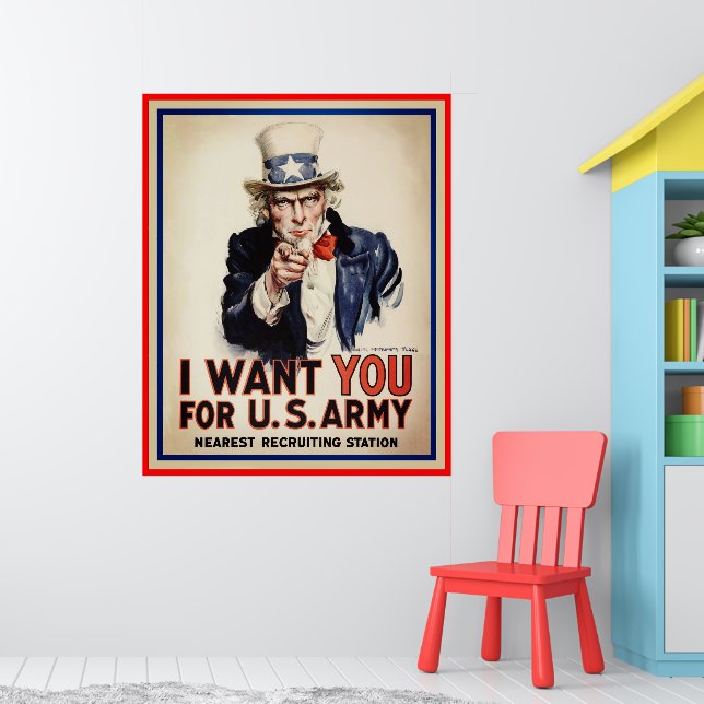 Uncle Sam, I Want You Poster Print | Zazzle