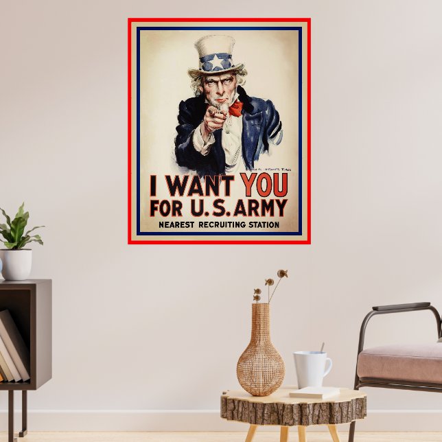 Uncle Sam, I Want You Poster Print | Zazzle