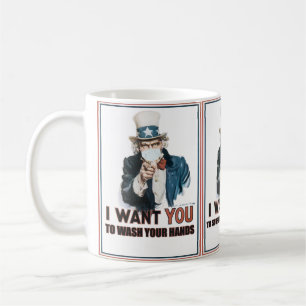 Uncle Sam "I Want You" To Beat This Pandemic Coffee Mug