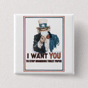 Uncle Sam "I Want You" to.... Button
