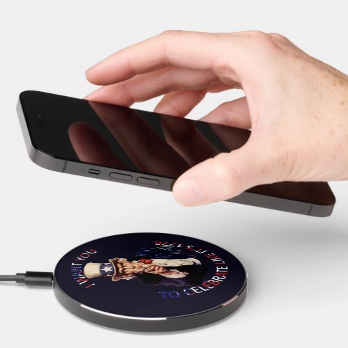 Uncle Sam I Want You To Celebrate Like Its 1776 Wireless Charger
